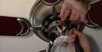 Ceiling fan installation with electrical wiring and mounting by professional electrician in Denver, CO