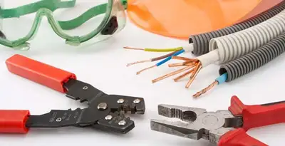 Electrical wiring repair with professional tools and safety equipment in Wheat Ridge, CO