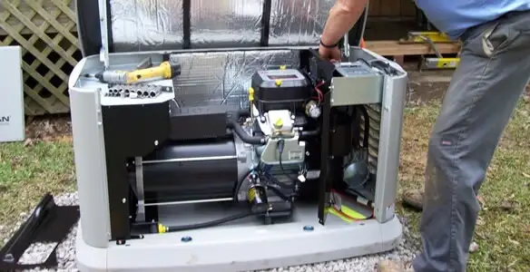 generator installation service showing technician connecting and configuring generator components in Denver, CO