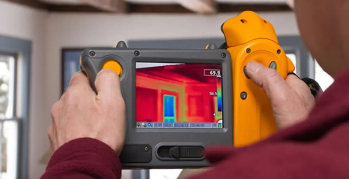 home energy audit service capturing thermal readings to analyze insulation and electrical efficiency in Denver, CO