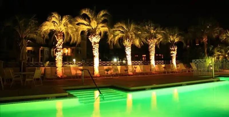 landscape lighting installation services illuminating outdoor recreational areas in Denver, CO