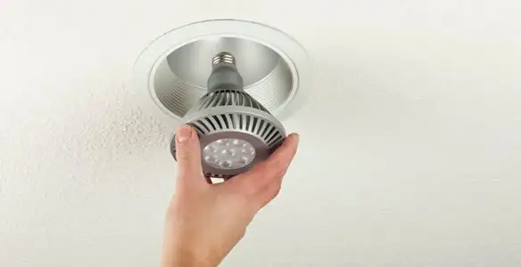 lighting installation service featuring recessed ceiling light installed by licensed professionals in Denver, CO