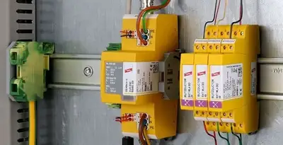 lightning surge protection system with surge suppressors installed by electrical service professionals in Denver, CO