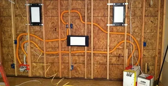 new construction wiring project displaying complete electrical system layout installed by professionals in Denver, CO