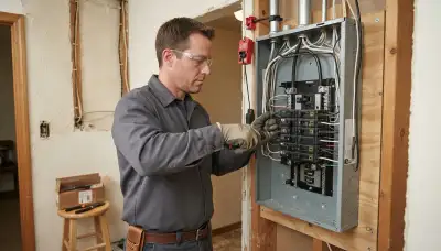 Denver, CO electrician torques a new load center during a residential electrical panel upgrade