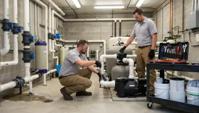 Electrician wiring a pool pump and upgrading a circuit in Denver, CO