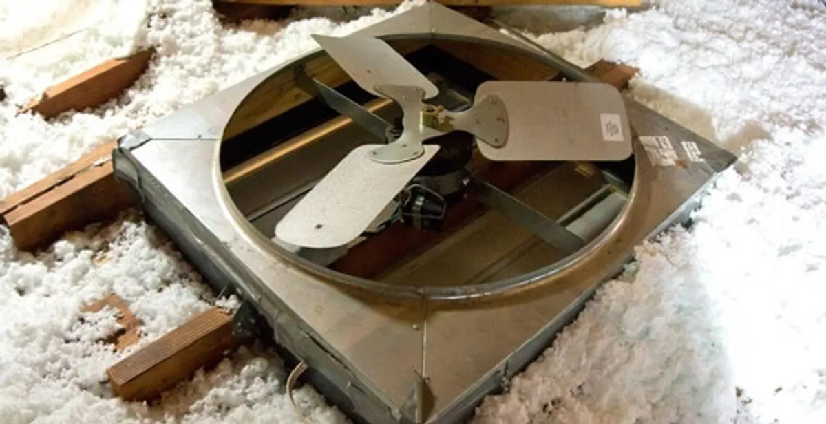 whole house fan installation services with attic-mounted ventilation unit in Denver, CO