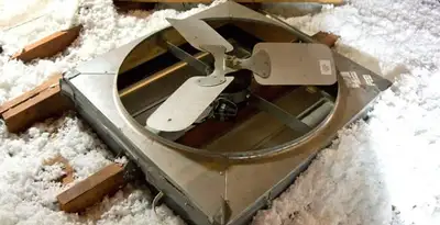 whole house fan installation services with attic-mounted ventilation unit in Denver, CO